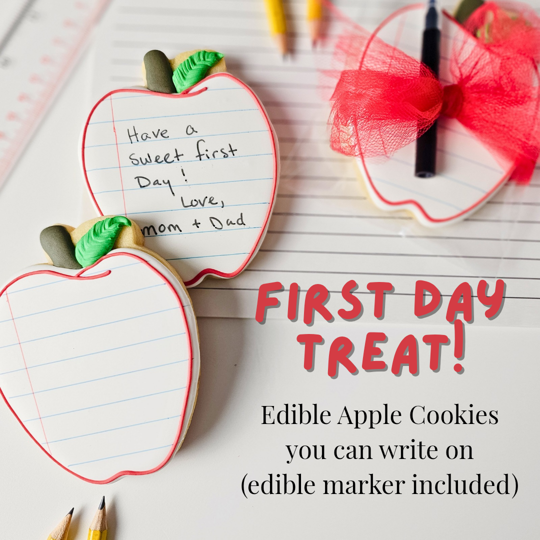 Apple sugar cookies you can write a note on