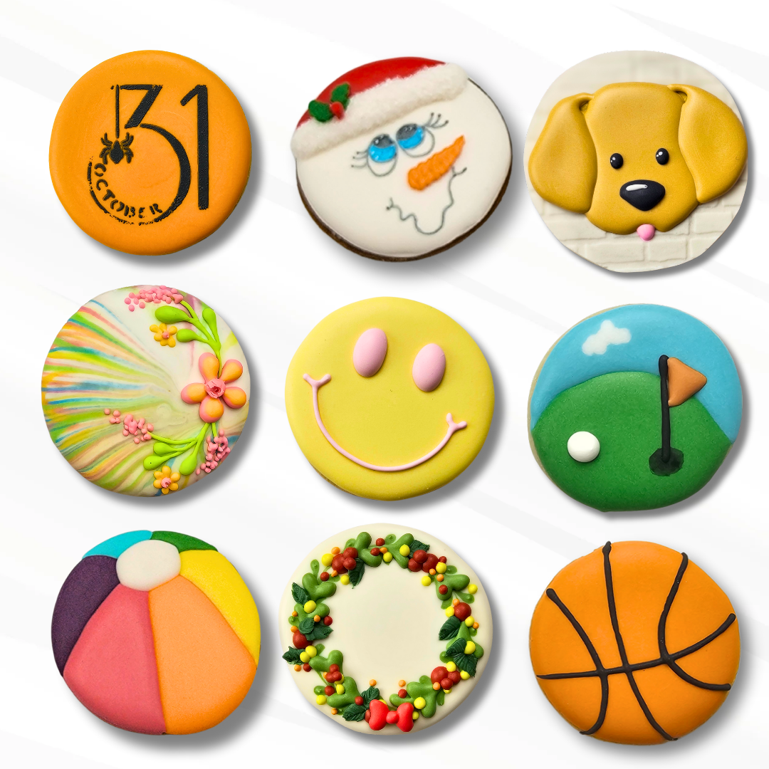 Circle Shaped Decorated Cookies