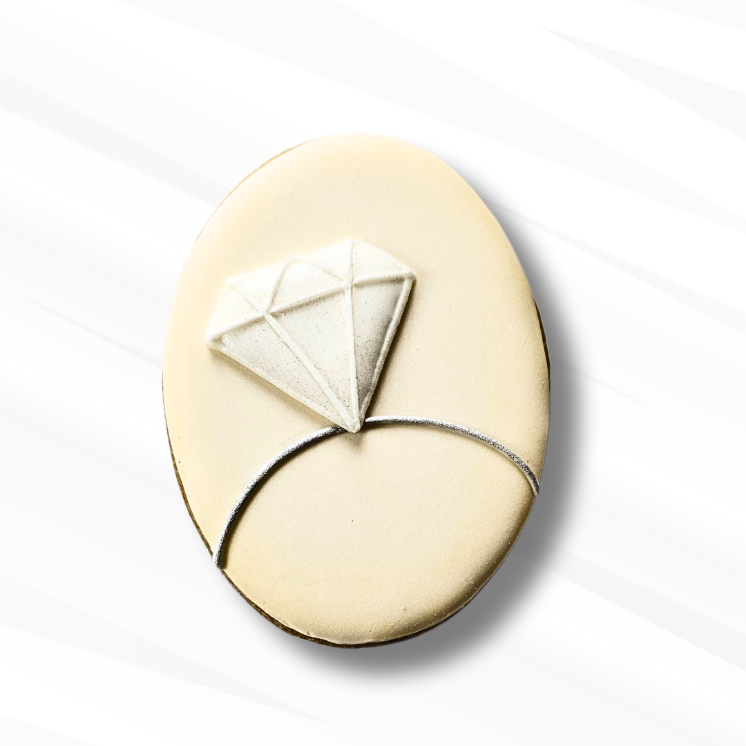 Diamond ring sugar cookie