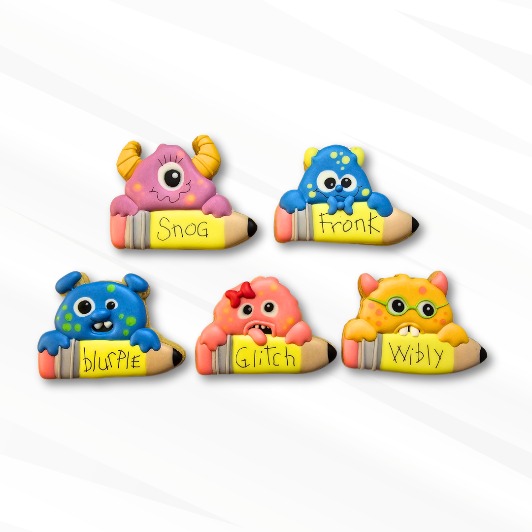 Pencil Pals Decorated Sugar Cookies for Back to School