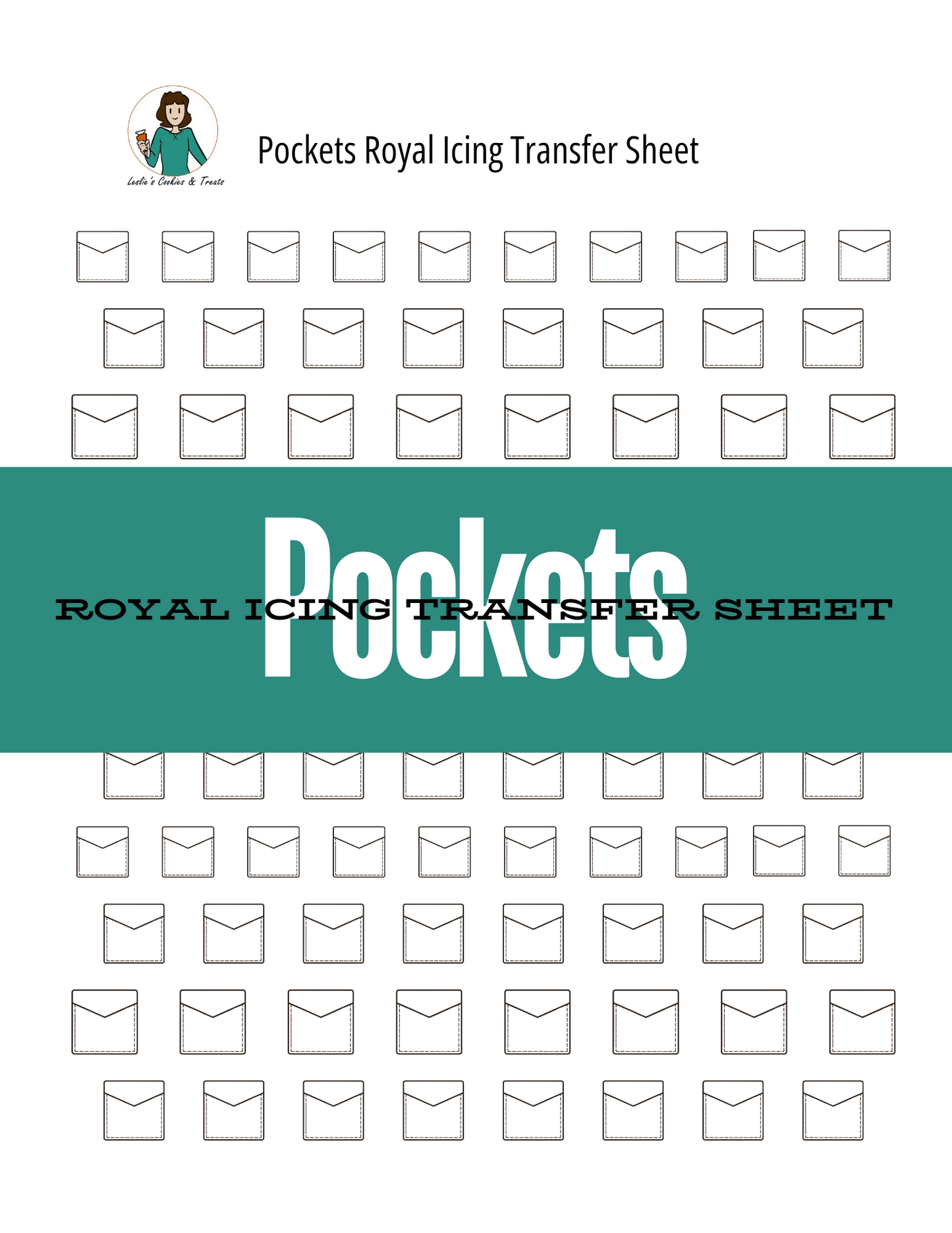 Royal Icing Transfer Sheet for Pockets