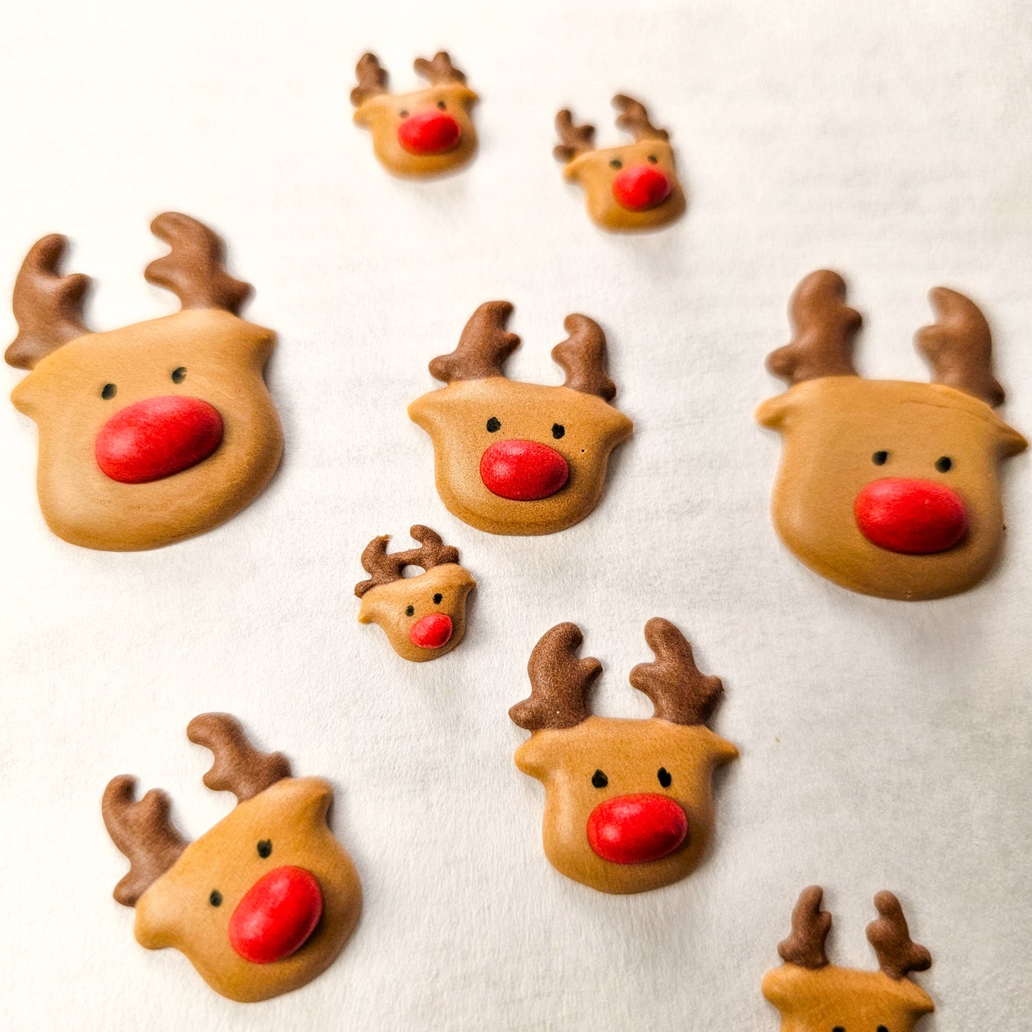 Reindeer royal icing transfers