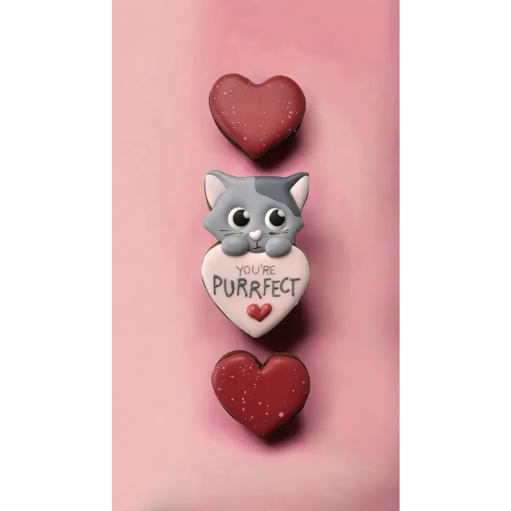 Cookie Cutter STL - Valentine’s Cat - Cookie Cutter STL Files