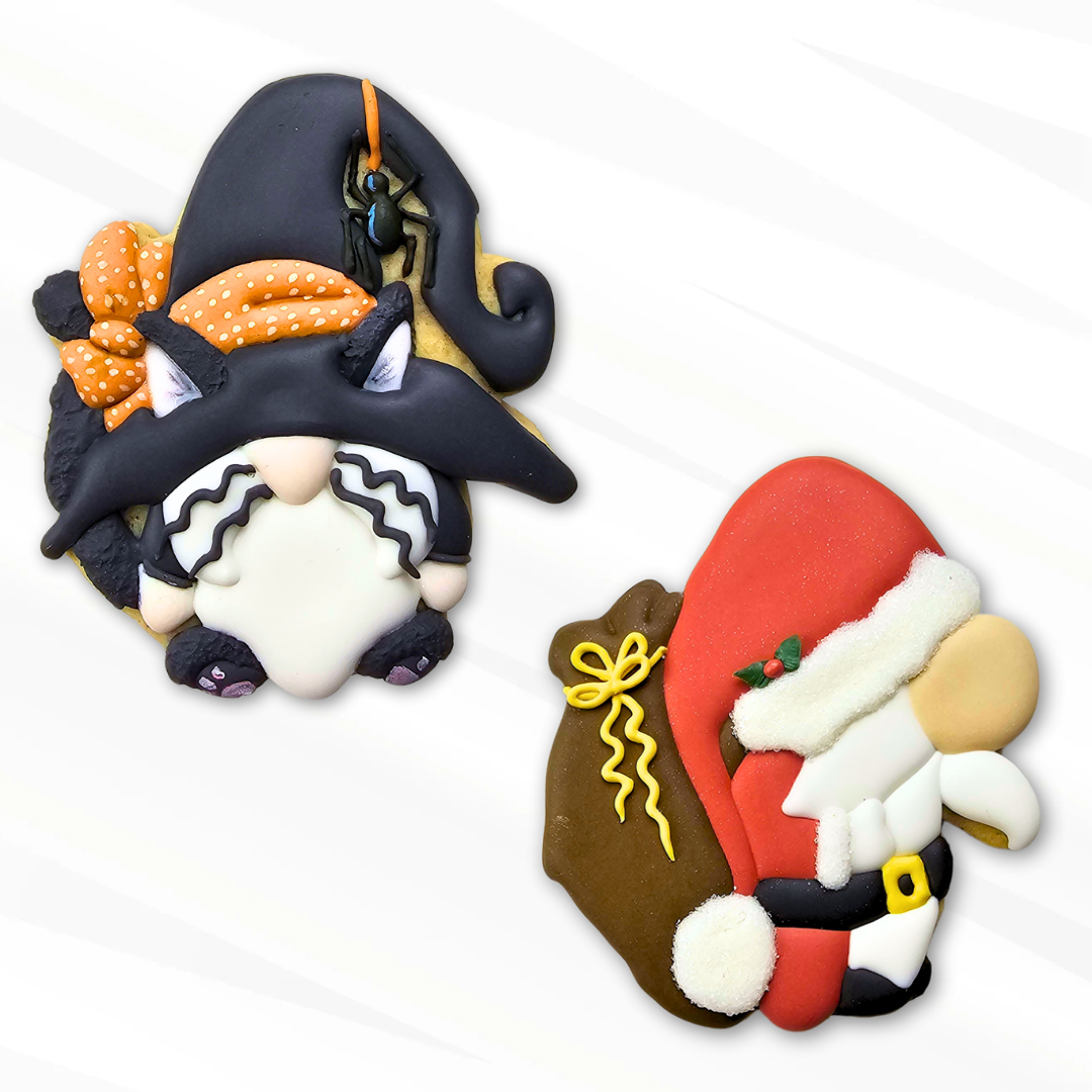 Cookie Decorating Class - Halloween Gnomies & Christmas Gnomies! (2 Classes in 1) - cookie decorating class