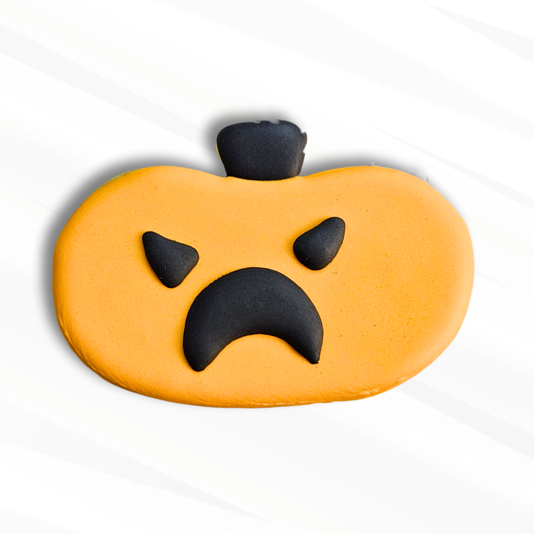 Mean looking Jack O Lantern sugar cookie