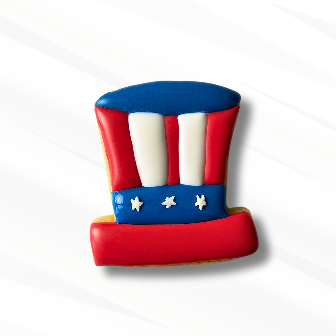 Patriotic Top Hat Sugar Cookie