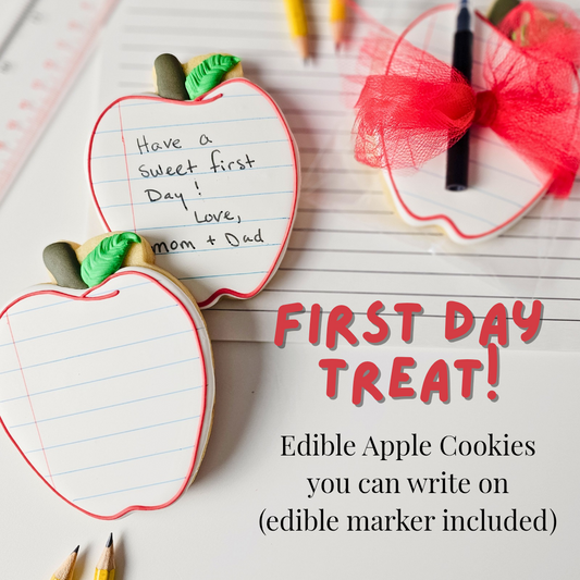 Apple sugar cookies you can write a note on