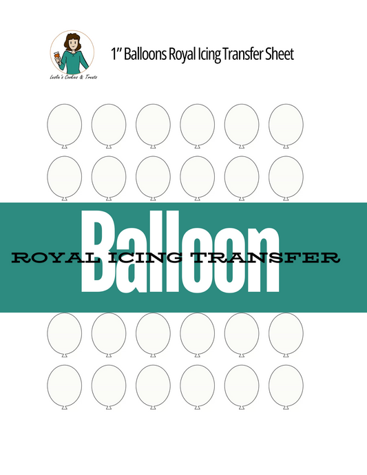 Royal Icing Transfer Sheet - Balloons