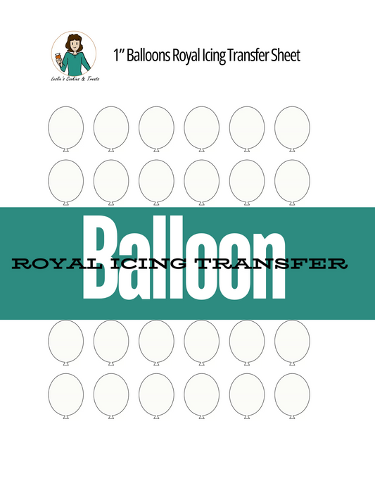 Royal Icing Transfer Sheet - Balloons - Royal Icing Transfer Sheet
