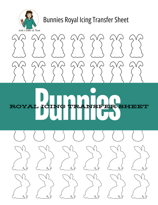 bunnies royal icing transfer sheet