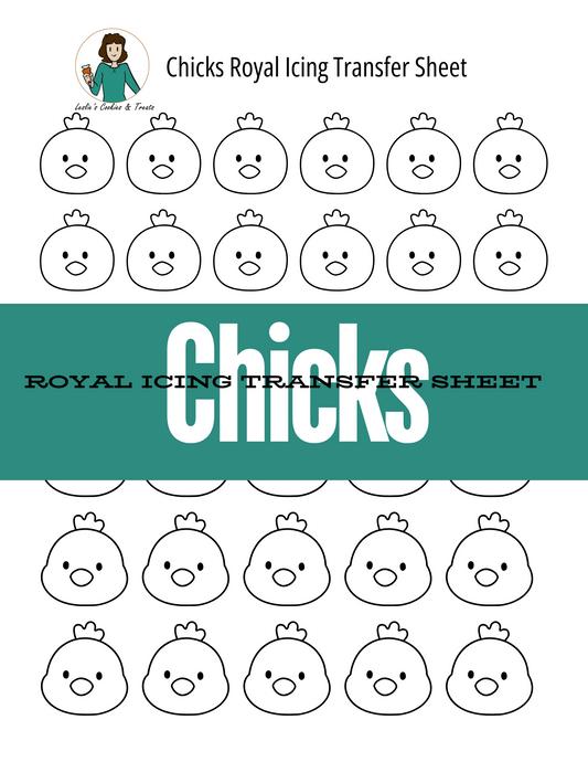 chicks royal icing transfer sheet