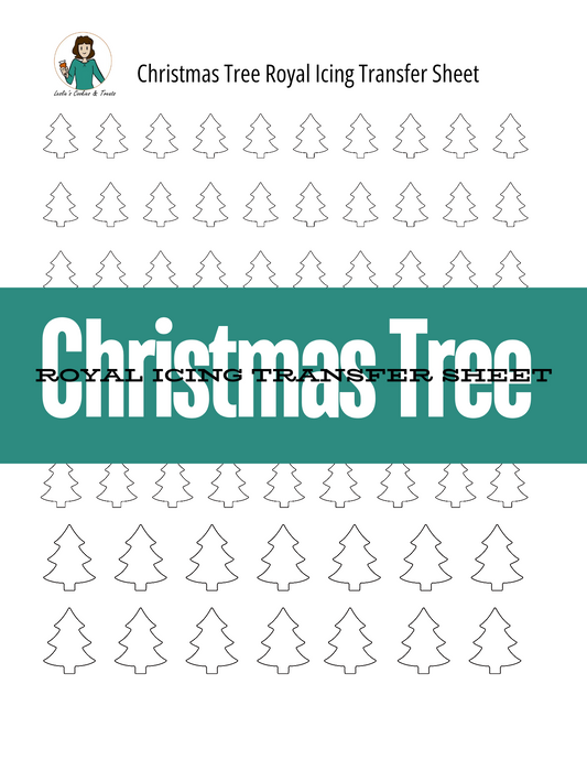 Christmas Tree Royal Icing Transfer Sheet