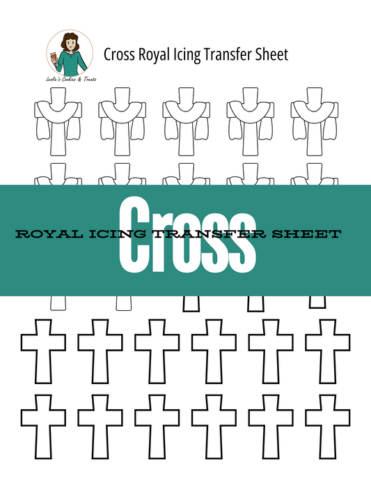 cross royal icing transfer sheet