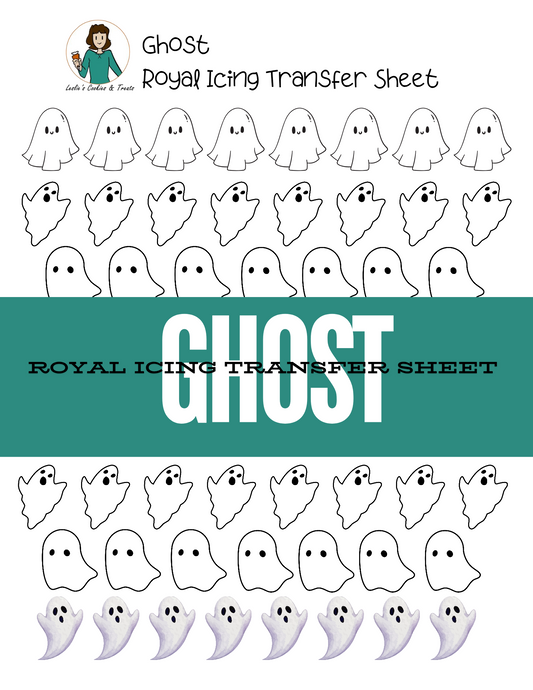 Ghost Royal Icing Transfer sheet