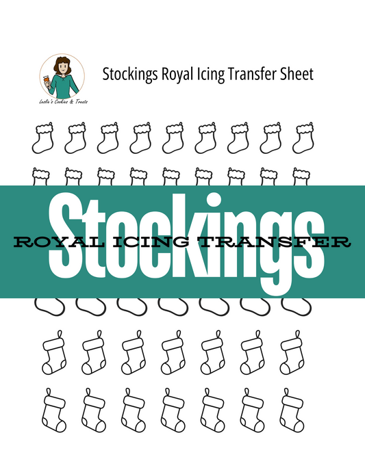 Royal Icing Transfer Sheet - Stockings