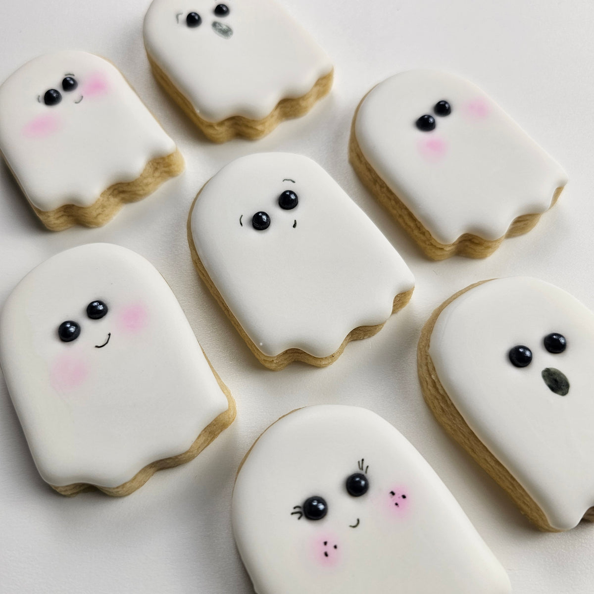 Mini Halloween ghost sugar cookies