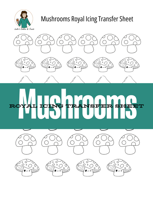 mushoom royal icing transfer sheet