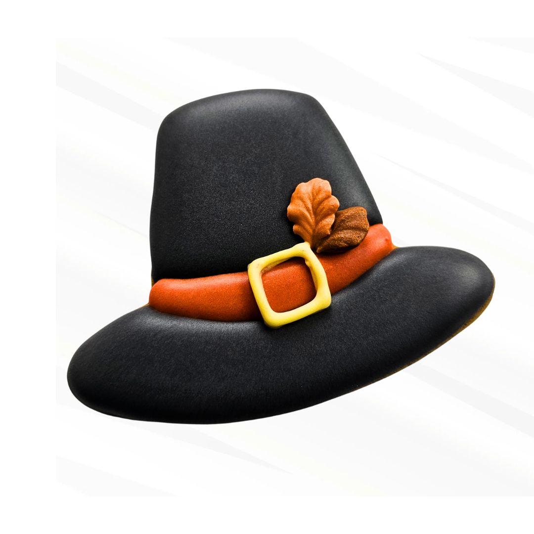 Pilgrim hat sugar cookie