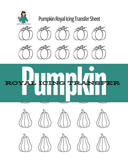 Royal Icing Transfer Sheet - Pumpkins