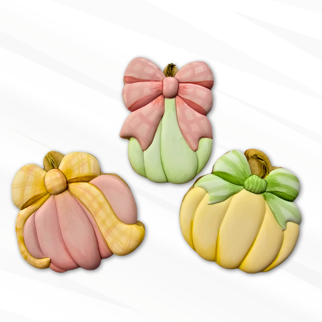 Cookie Cutter STLs - 3 Pumpkins with Bows Set - Cookie Cutter STL Files