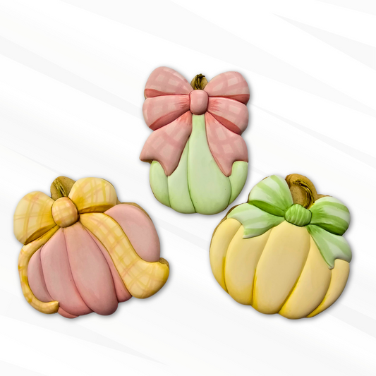 Cookie Cutter STLs - 3 Pumpkins with Bows Set