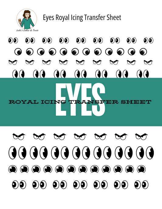 Eyes royal icing transfer sheet
