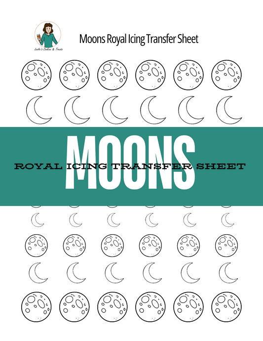 Moons royal icing transfer sheet