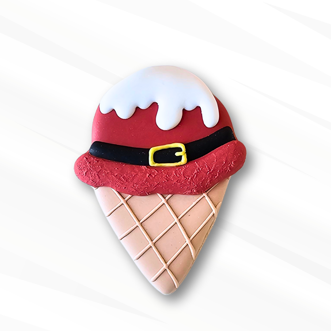 Santa Christmas Cone sugar Cookie