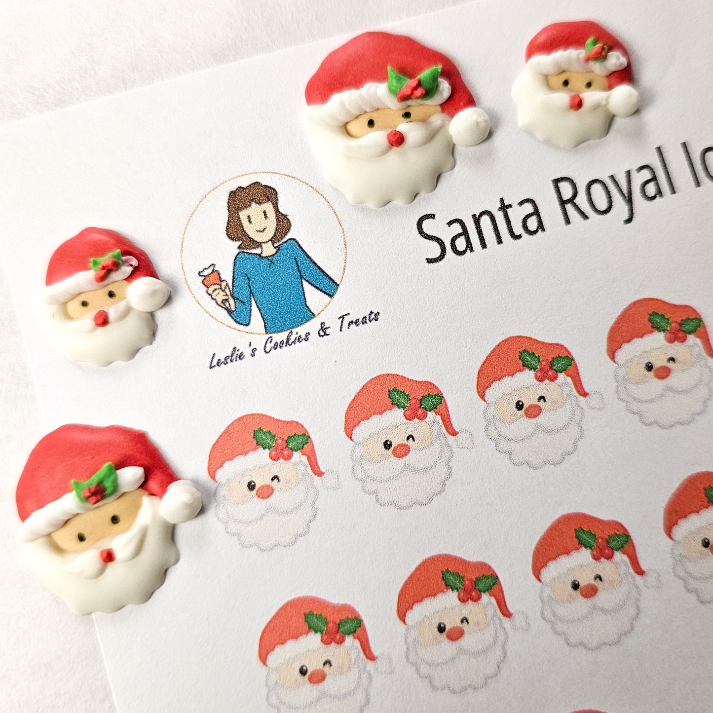Santa Claus royal icing transfers