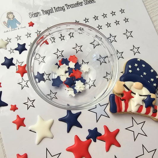 Royal Icing Transfer Sheet - Stars