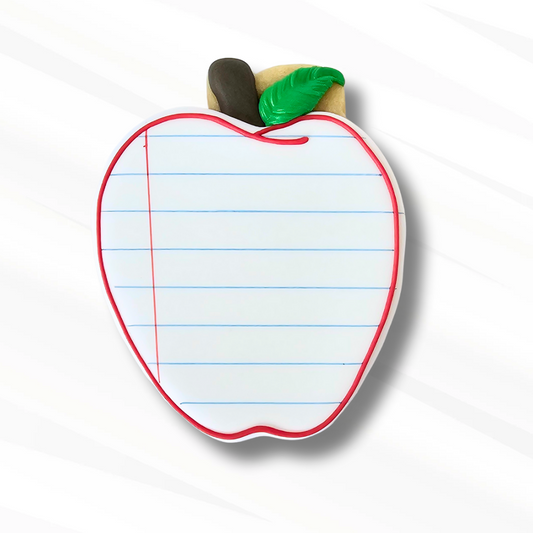 Tall Apple Cookie with Lined Notebook Paper