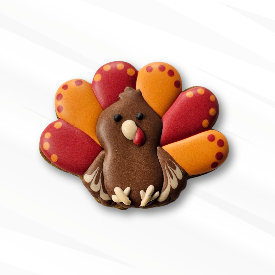 Decorative sugar cookie turkey
