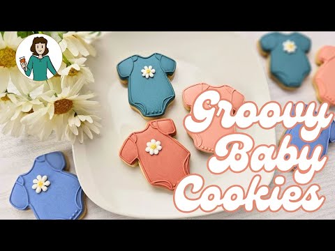 Baby onesie sugar cookie decorating tutorial 