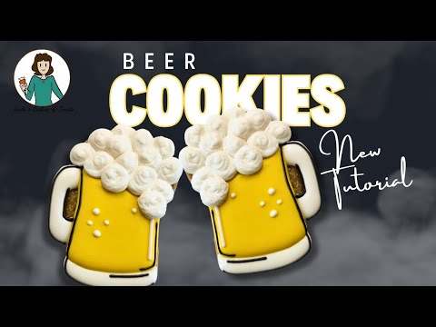 Beer mug cookie decorating tutorial 