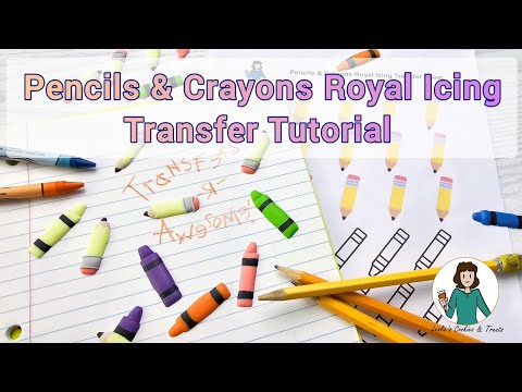 How to Make Pencil & Crayon Royal Icing Transfers