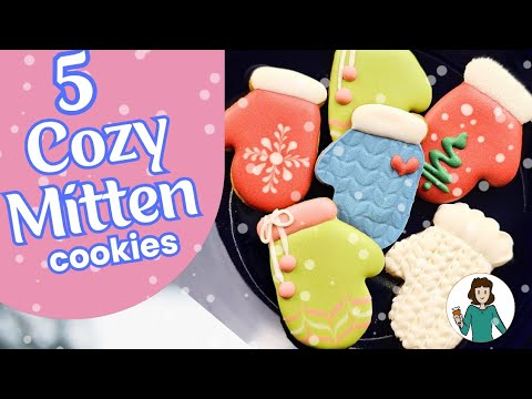 Mitten sugar cookie decorating tutorial 