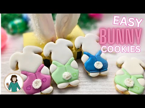 Bunny sugar cookie decorating tutorial 