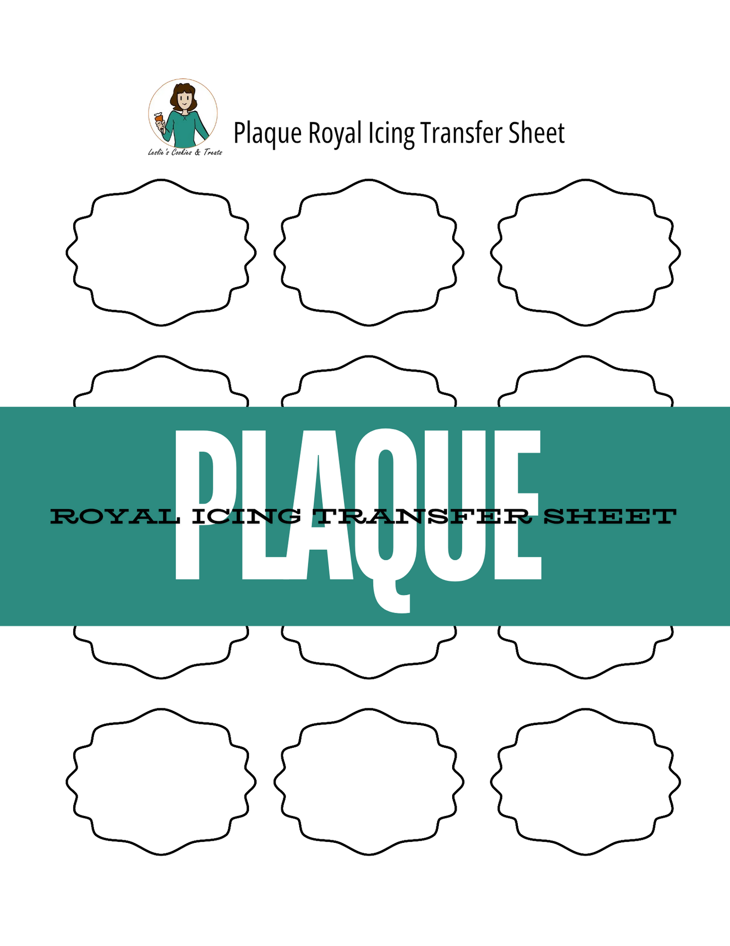 Royal Icing Transfer Sheet - Plaque