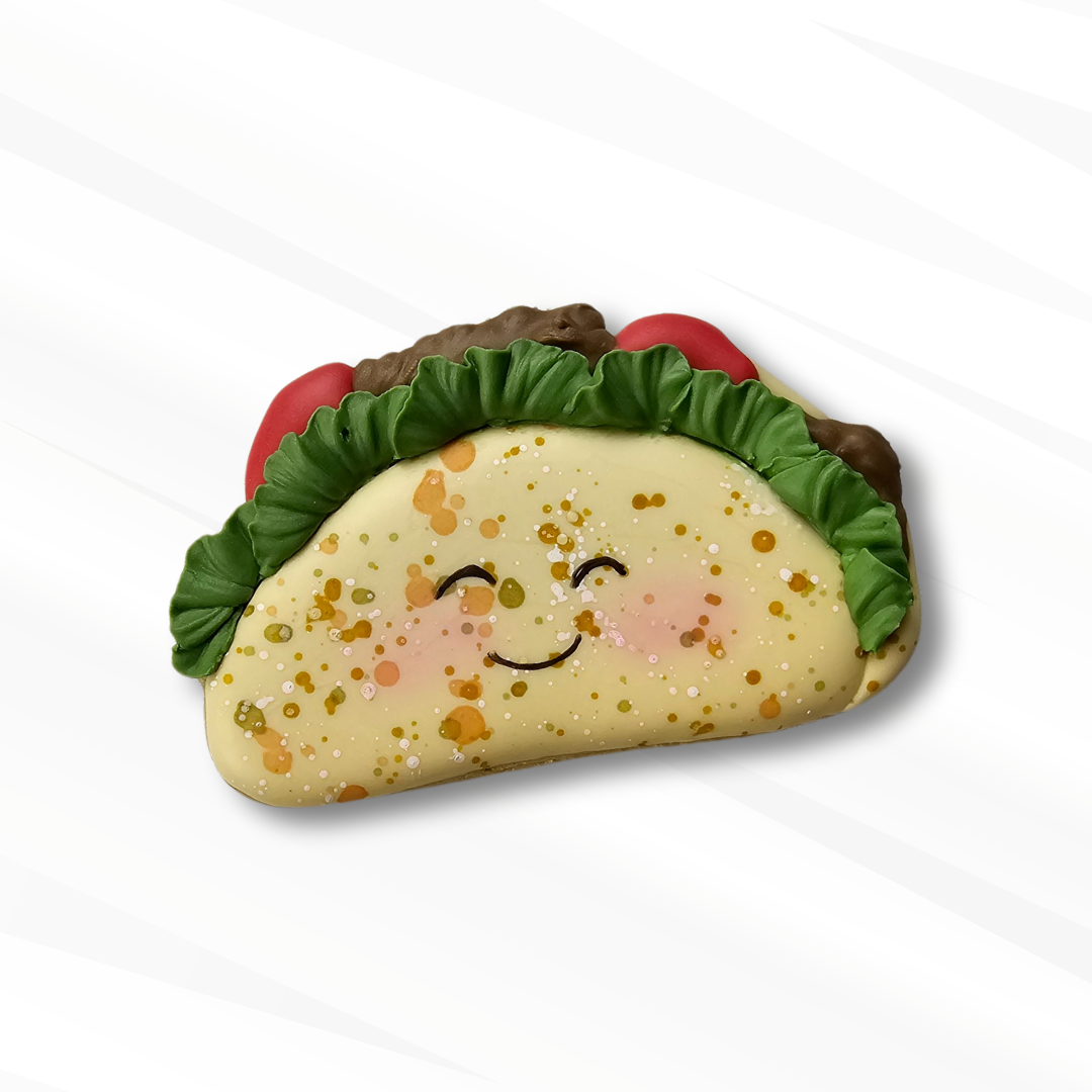 Taco decorated sugar cookie