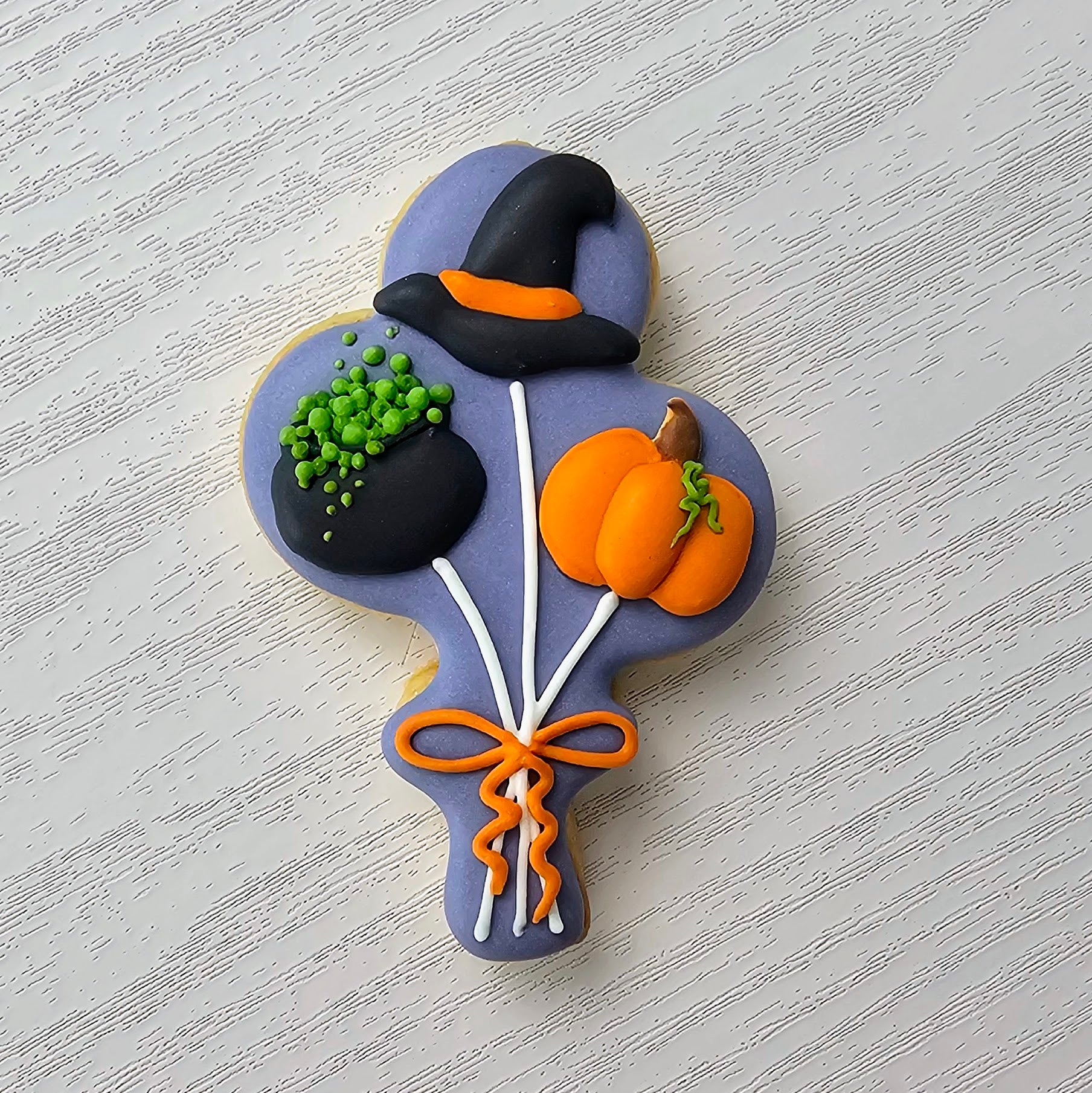 Halloween Balloons Sugar Cookie